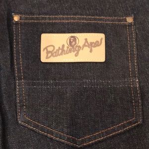 Bathing Ape unwashed indigo jeans